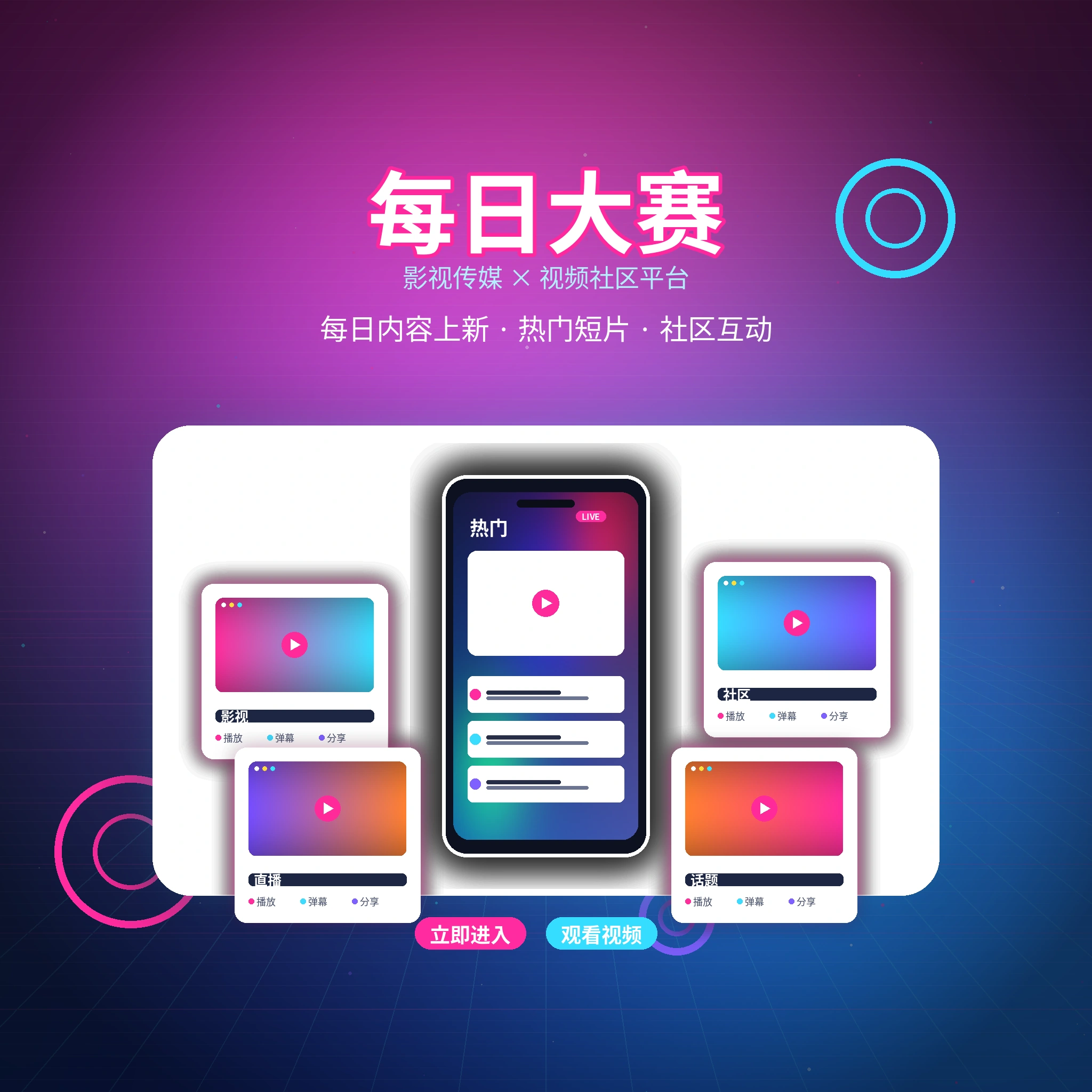每日大赛影视传媒与创作者社区介绍